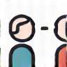 Two people talking icon representing individual therapy